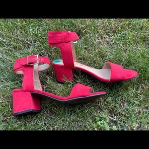 Unisa Red Suede Sandals - Never Worn